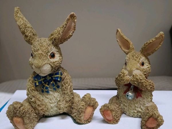 The Leonardo Collection Rabbit Figurines – Pair - Main image