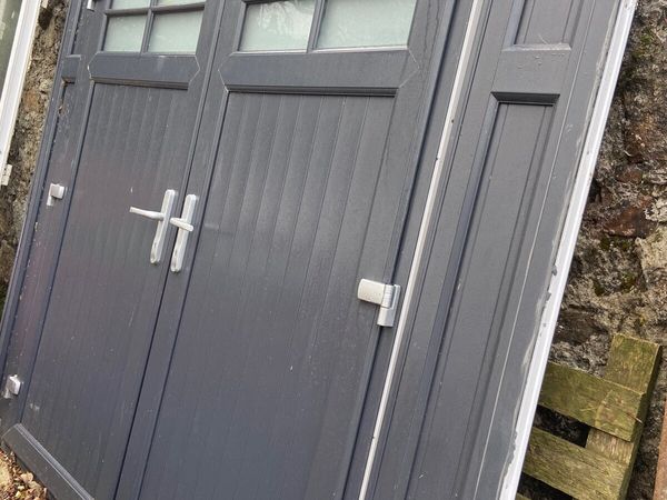 PVC Double Doors with 2 Side Screens - Main image