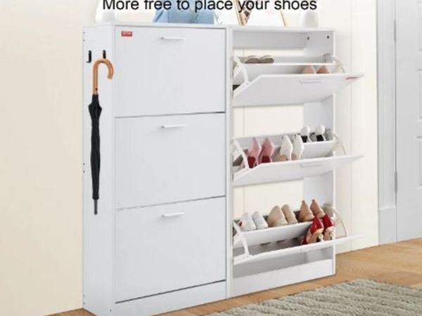 Shoe Cabinet with 3 Flip Drawers - Main image