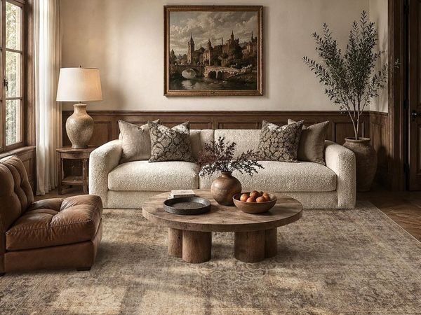 5x7 Vintage Washable Non-Slip Living Room Area Rug - Main image