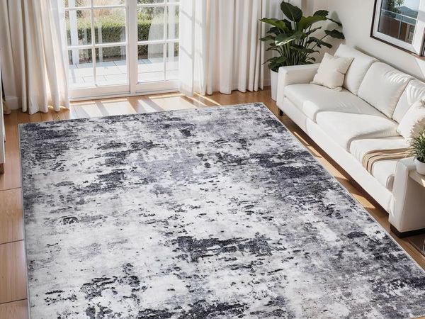 Abstract Rug Living Room Washable Low Pile - Main image