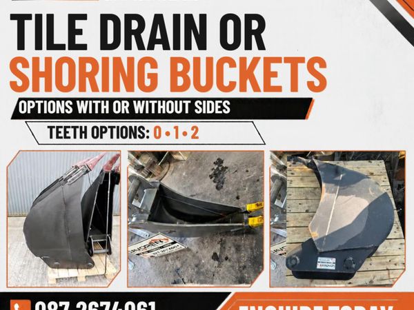 Tile drain buckets for all diggers - Main image