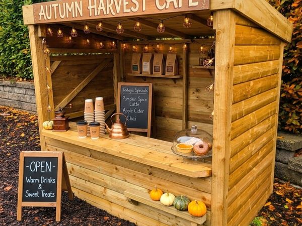 Autumn Cafe Wooden Themed Childrens Playhouse - Main image
