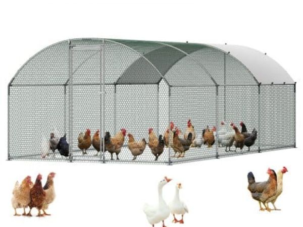 Large Metal Chicken Coop, 3 x 6 x 2 m, Walk-in Chi - Main image