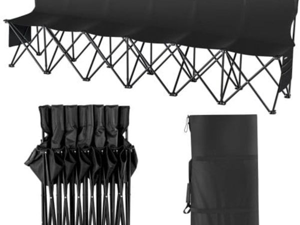 Portable Folding Bench, 6 Seat Foldable Soccer Ben - Main image
