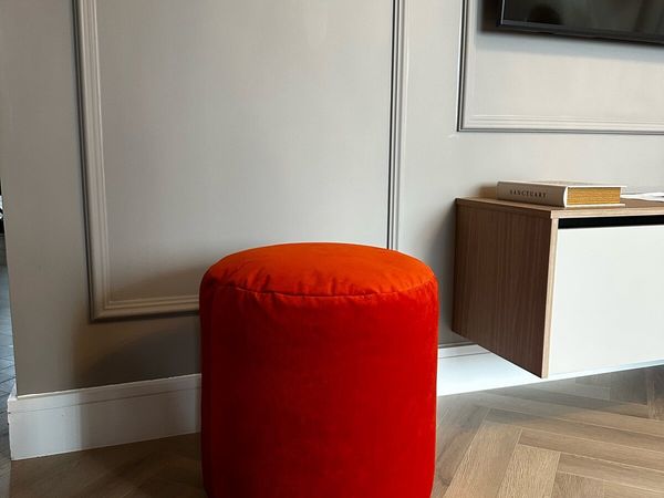 Brand New Burnt Orange Footstool - Main image