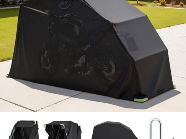 Motorcycle Storage Shelter with Security Lock, 600 - Main image
