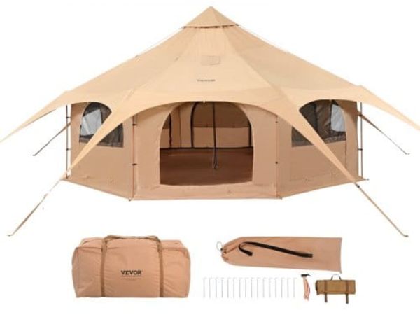 Canvas Tent, 4 Seasons 5 m/16.4 ft Bell Tent, Canv - Main image