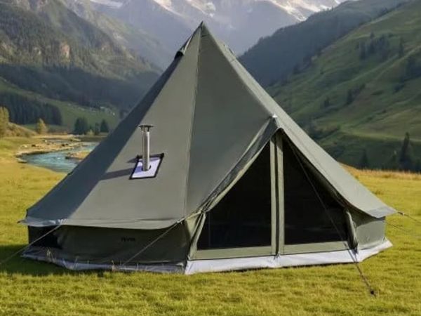 Canvas Bell Tent, 4 Seasons 3 m Yurt Tent for Camp - Main image