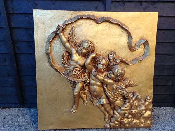 Large Vintage Angel Plaque - Main image