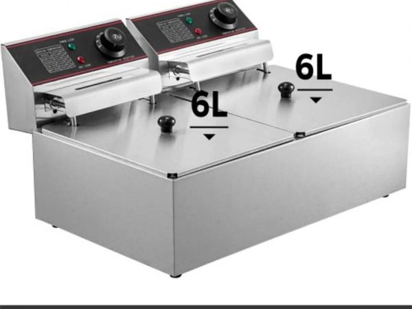 12L Deep Fat Fryer 5000W Commercial Twin Basket - Main image