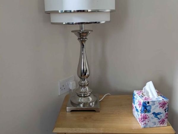 Large Chrome Lamp & Shade - Main image
