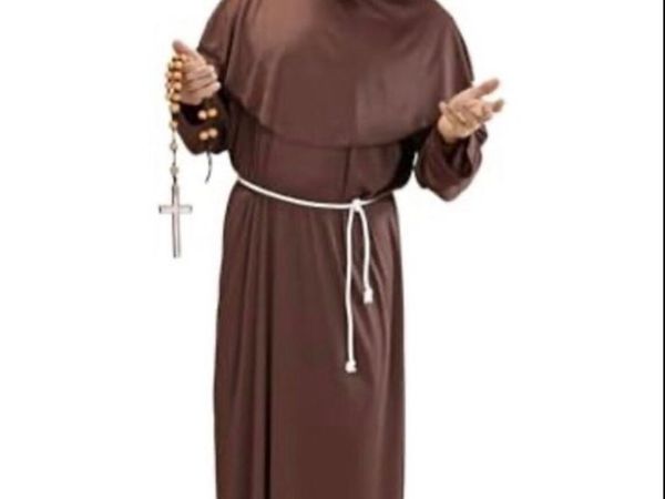 Halloween costume - A brown monk hooded robe - Main image