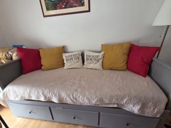 Ikea sofa day bed grey - Main image