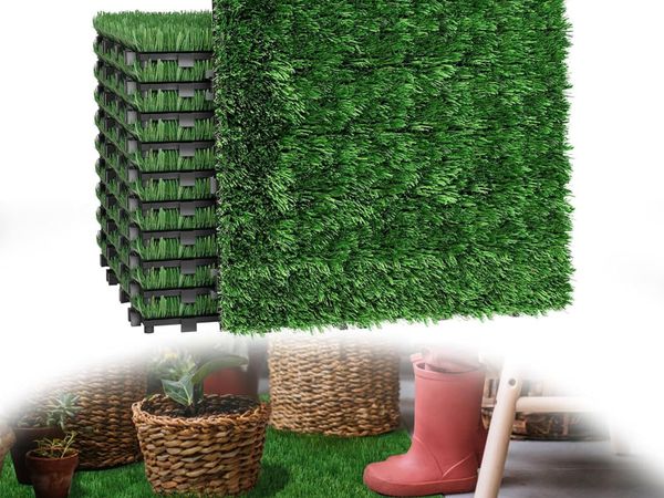 Interlocking Artificial Grass Decking Tiles - Main image