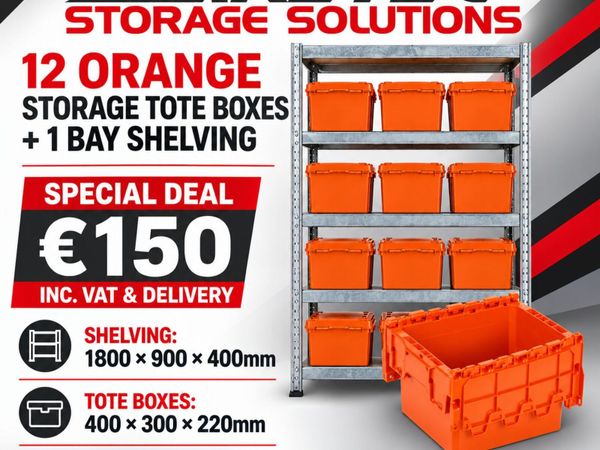 Shelving with 12 x Tote Boxes Deal - Main image