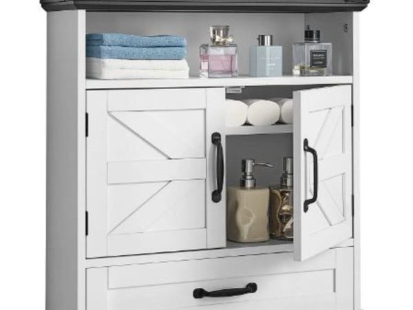 Bathroom Wall Cabinet, 2 Doors - Main image