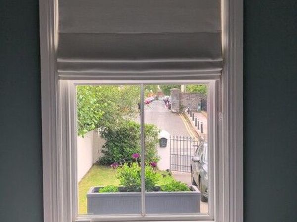 2x Ivory Linen Roman Blinds & Mechanism - Main image