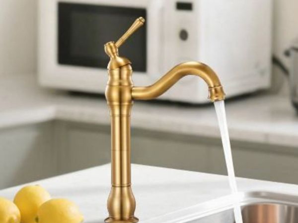 Single Handle Sink Faucet, Solid Brass Single - Main image
