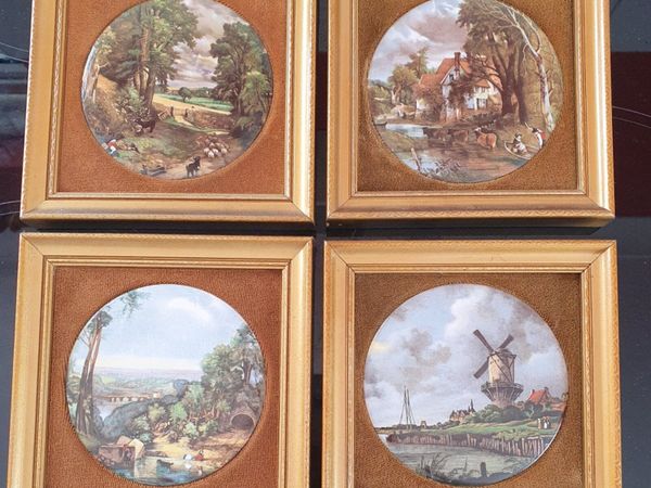 4 Vintage Ceramic Scenes - Main image