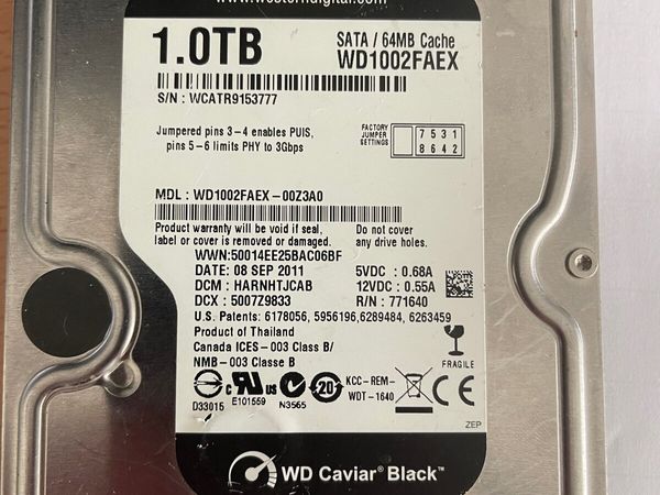 Western Digital 1TB SATA HDD - Main image