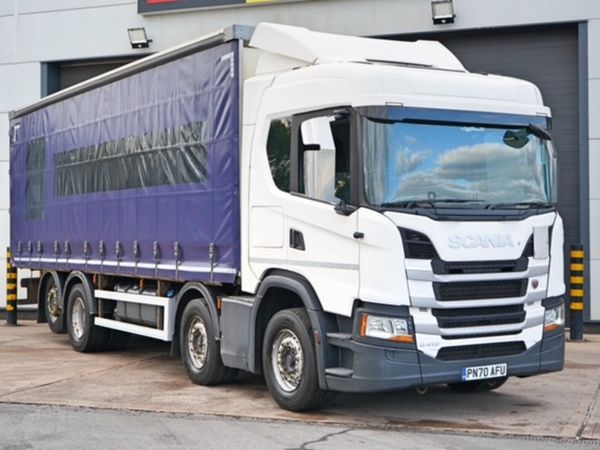 2021 SCANIA G410 8X2 CURTAIN SIDER & MOFFETT KIT - Main image