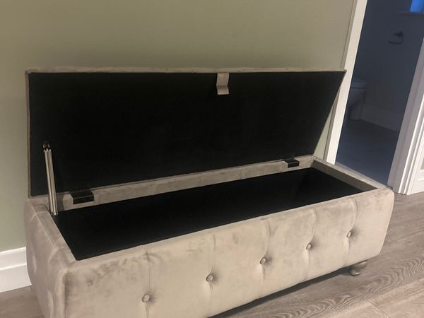 Velvet Storage Ottoman - Main image