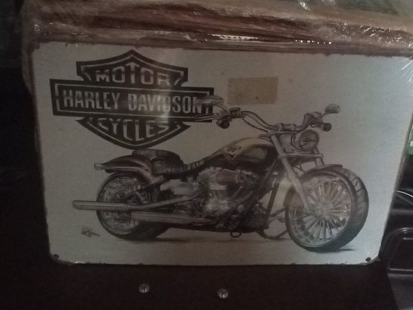Vintage style motorbike sign - Main image