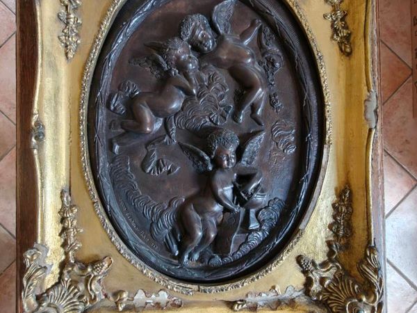 Framed Louis Beataux Cherub Relief - Main image