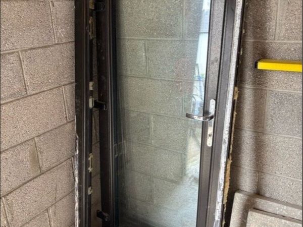 UPVC BLACK FULL GLASS DOOR HIGH QUALITY - Main image