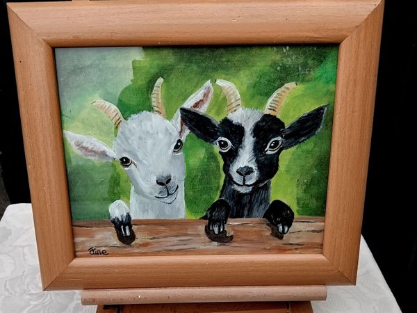 Original Painting  The Kid Goats. - Main image