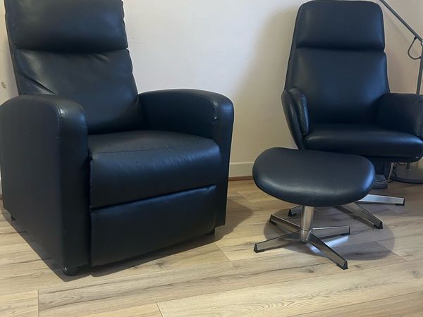 Leather Recliner/ chair footstool - Main image