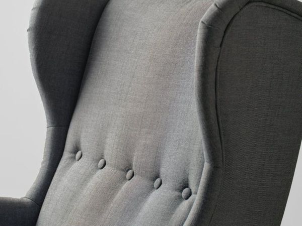 Wing chair, Armchair Ikea STRANDMON dark grey - Main image
