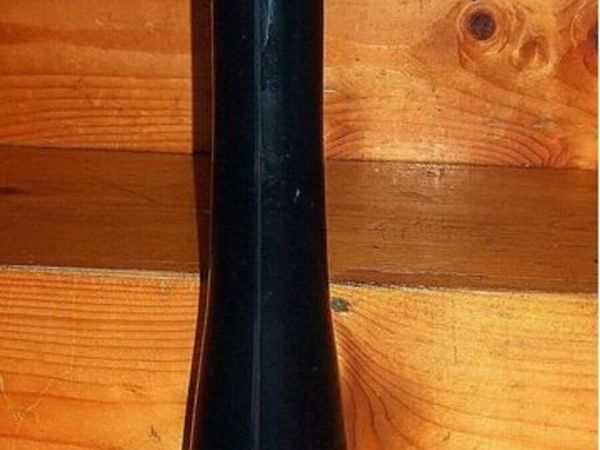 Vintage 20” Tall Teal Art Glass Bud Vase-Harrods - Main image