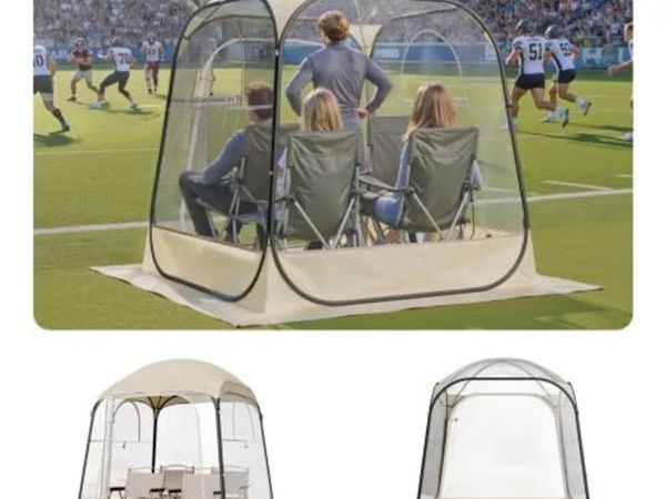 Pop up Sports Tent, 1.6x1.6 m Clear Bubble Tent fo - Main image