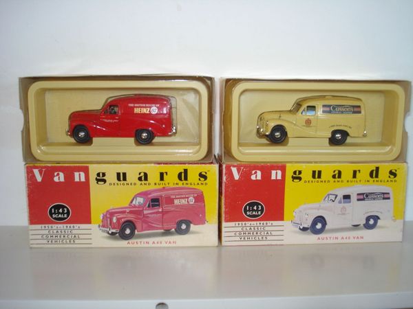 VANGUARDS AUSTIN A-40 DIECAST METAL MODEL VANS. - Main image