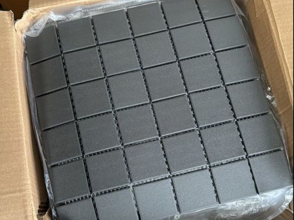 Joblot Tile 2 Sq metres Black mosaic Anti Slip - Main image