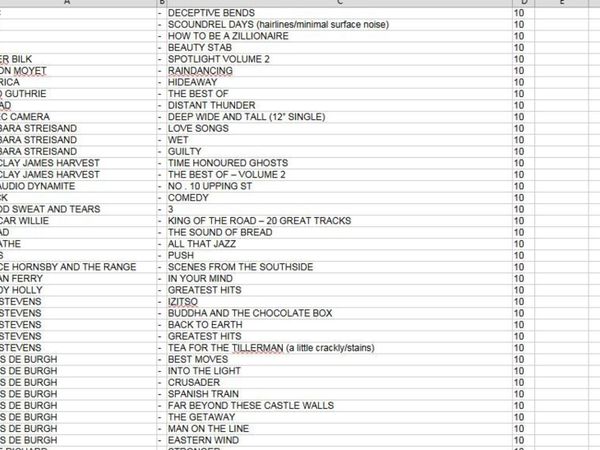 ROUND UP OF VINYL RECORDS €10 EACH - ALL CLEANED - Main image