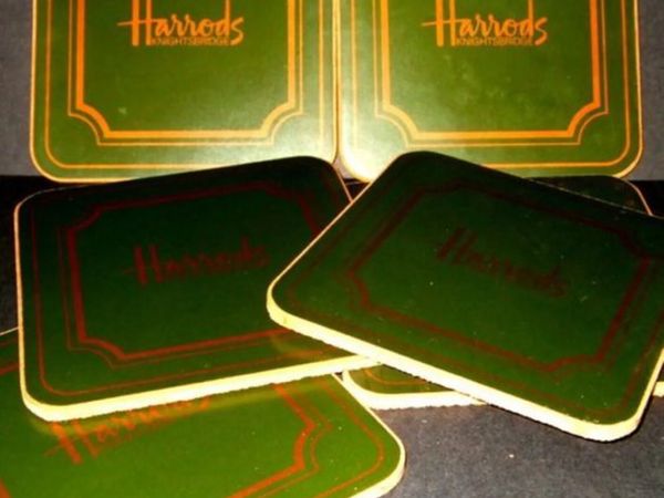 Vintage Harrods Knightsbridge Coasters-Unused - Main image