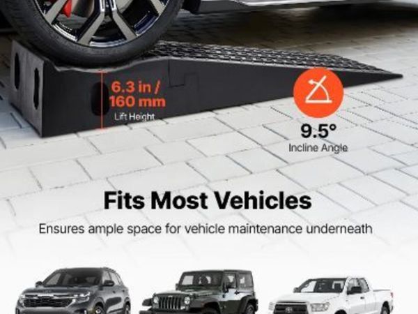 Car Ramps, 2 PCS 5897 kg GVW Capacity, 160 mm - Main image