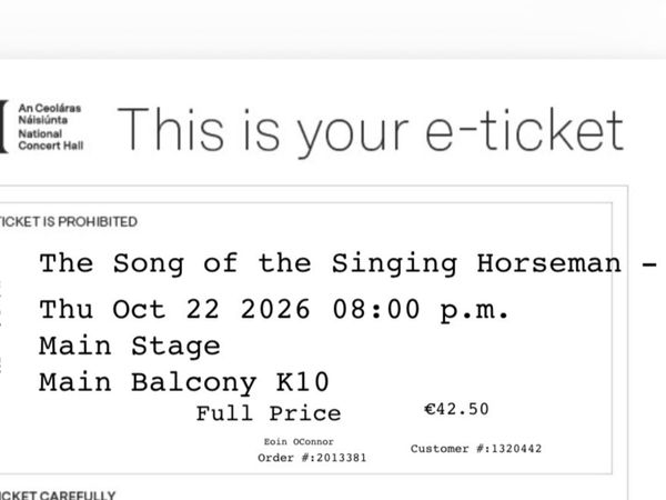 Ticket, Jimmy MacCarthy, National Concert Hall - Main image