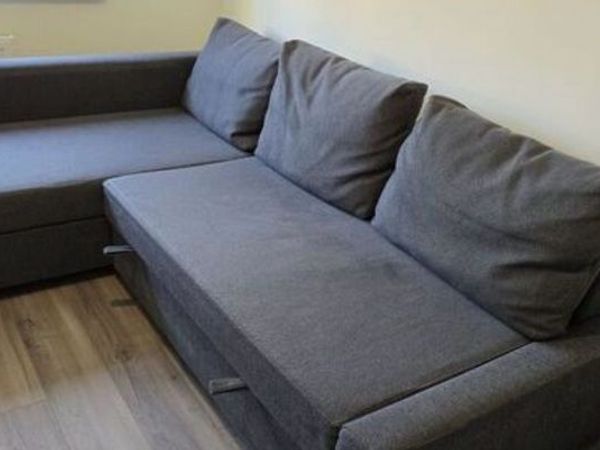 IKEA Friheten sofa bed and Bemz Custom Pink thick Corduroy sofa cover - Main image