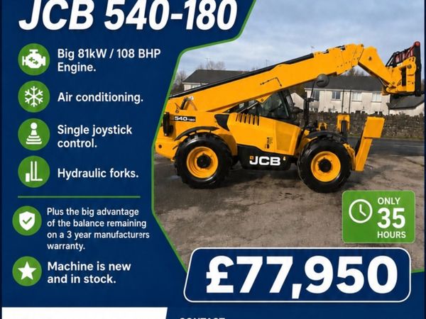 NEW 2026 JCB 540-180 Big Engine / AC / Joystick - Main image
