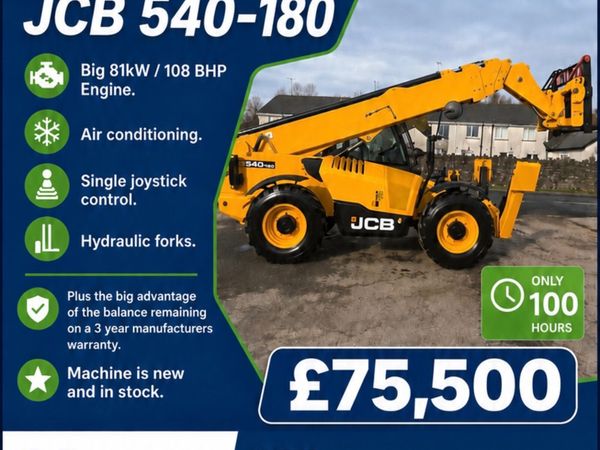 New 2025 JCB 540-180 Big Engine / AC / Joystick - Main image