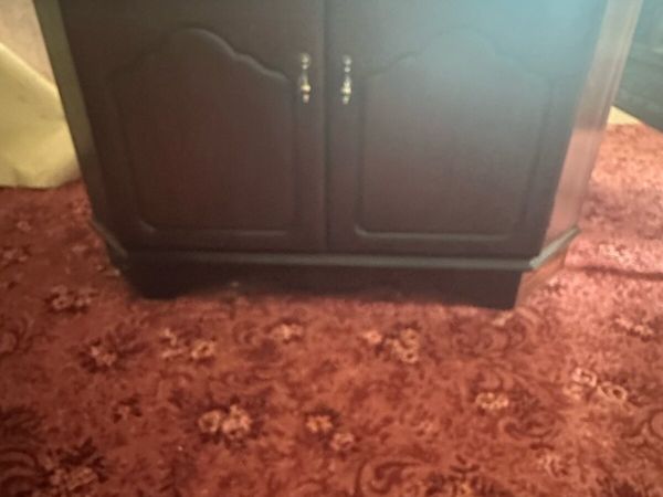 Dark wooden two door cabinet - Main image
