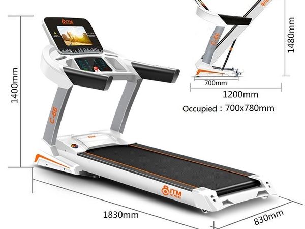 C-66 Commercial SMART Folding Treadmill - Main image