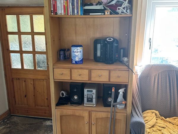 Honey pine bookcase for sale in Kerry for €200 on DoneDeal