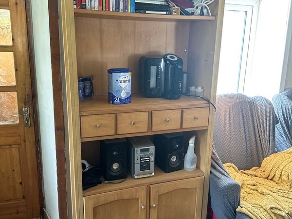 Honey pine bookcase for sale in Kerry for €200 on DoneDeal