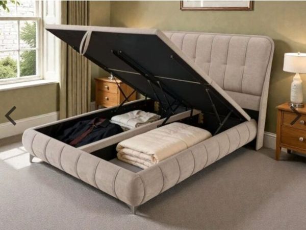 Limerick Beige Storage Bed - Main image