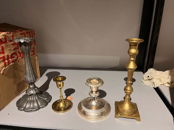 Job Lot of Vintage-Style Brass, Gold & Silver Cand - Main image